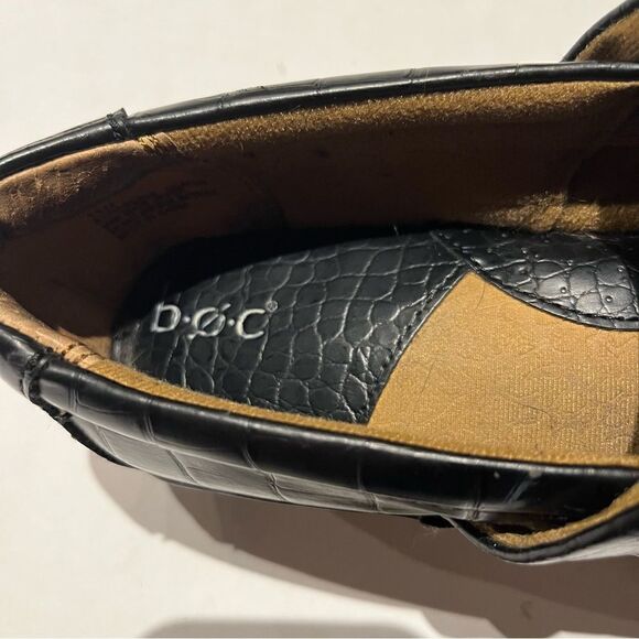 BOC Women's Heeled Slip On Clogs  Black Size 11M Embossed - Picture 10 of 10